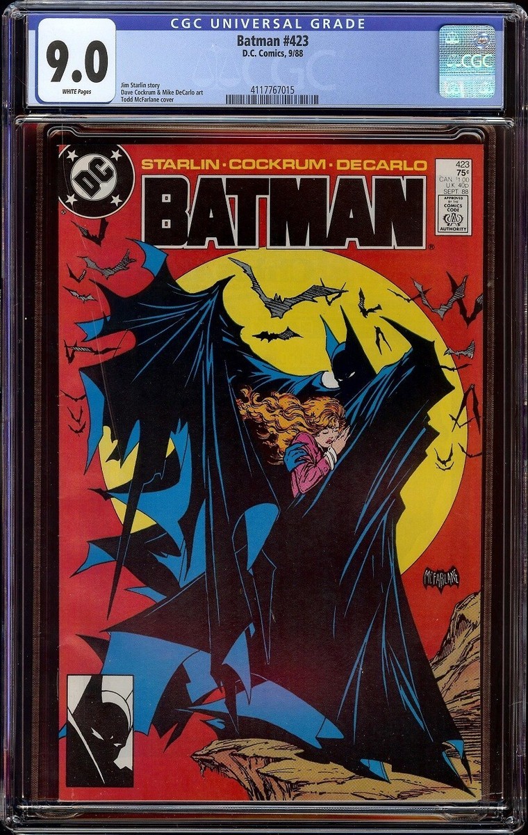 その他 CGC 9.0 Batman #423 DC Comics 1988 Batman # 423 CGC 9.0 White (DC, 1988) Classic Todd McFarlane cover