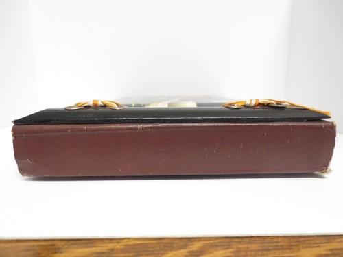 Mt Fuji Japan Lacquer Album MOP Inlay Hand Painted Wood Vtg1950's UNUSED 9.25x6 - Picture 7 of 12