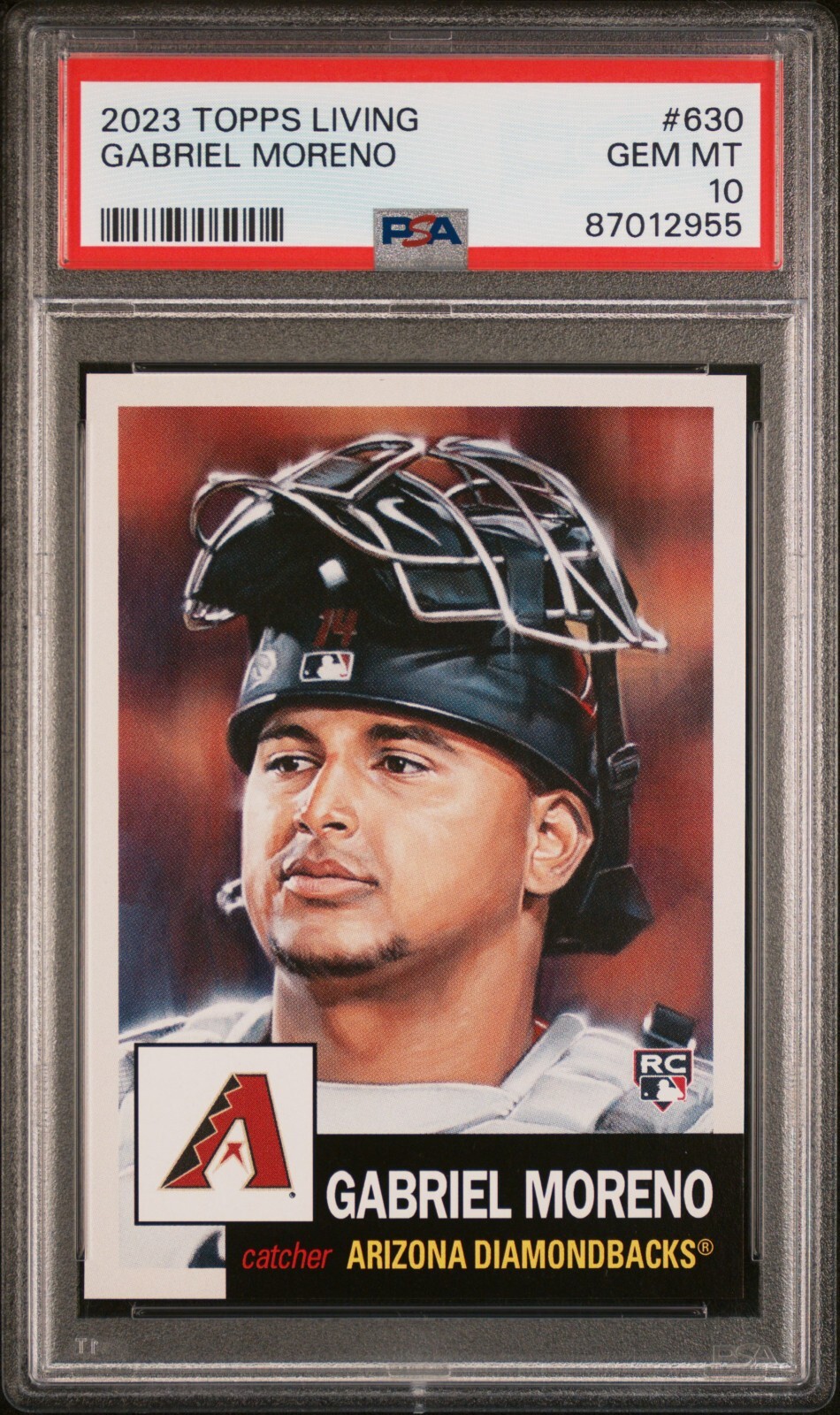 2023 Topps Living Set #630 Gabriel Moreno RC Rookie PSA 10 Gem Mint 87012955