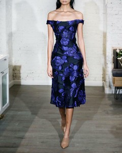 cobalt blue off the shoulder dress