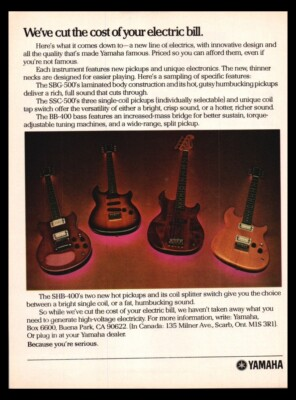 #ad #ad 1981 Yamaha Electric Guitars Print ad mini poster ORIG. Vintage Rock music $9.95