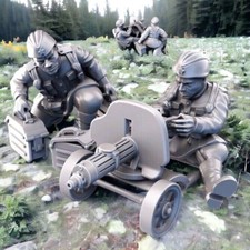 WW2 Soviet HMG Unit 2Xfigures 28mm 1/56 for Wargames and Collectors