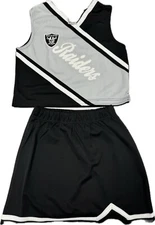 Las Vegas Raiders Embroidered Cheerleader Cheer Uniform w Tags Pick Size New