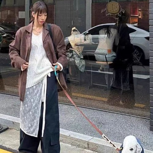 Tenda scoreggia abbinata a gonne e pantaloni legati pizzo a strati filato gonna W - Foto 9 di 17
