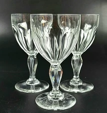 Vintage - Claret Wine Glasses - Paul I Tcpl by Val ST Lambert - Set of 3