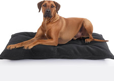 Dog Bed for Aggressive Chewers XL 28x41 Washable Black