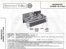 1956 MAGNAVOX CR-716AA RECEIVER Tube AM RADIO Photofact MANUAL Schematic CR716AA