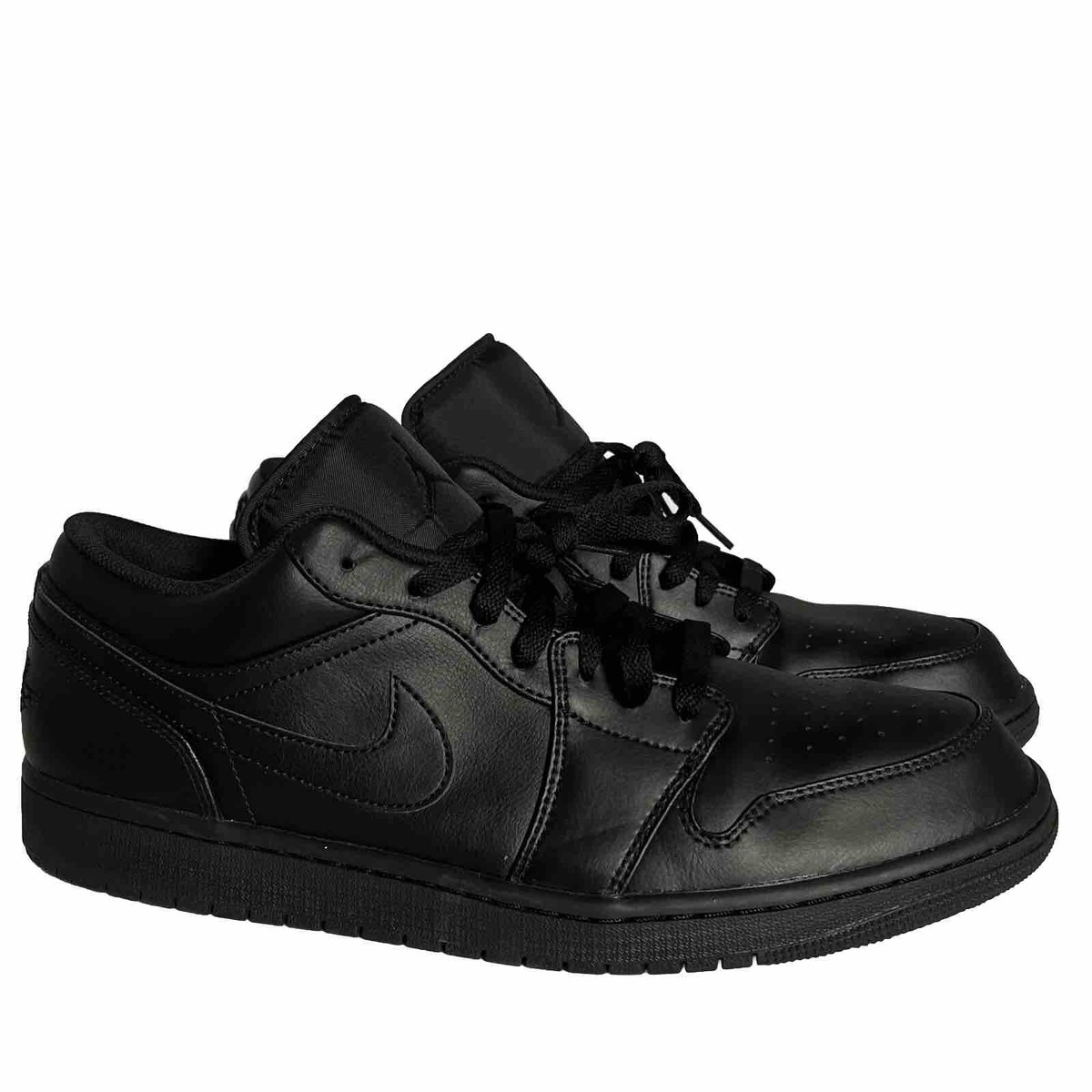 Nike Air Jordan 1 Low Shoes Triple Black 553558-093 Men's