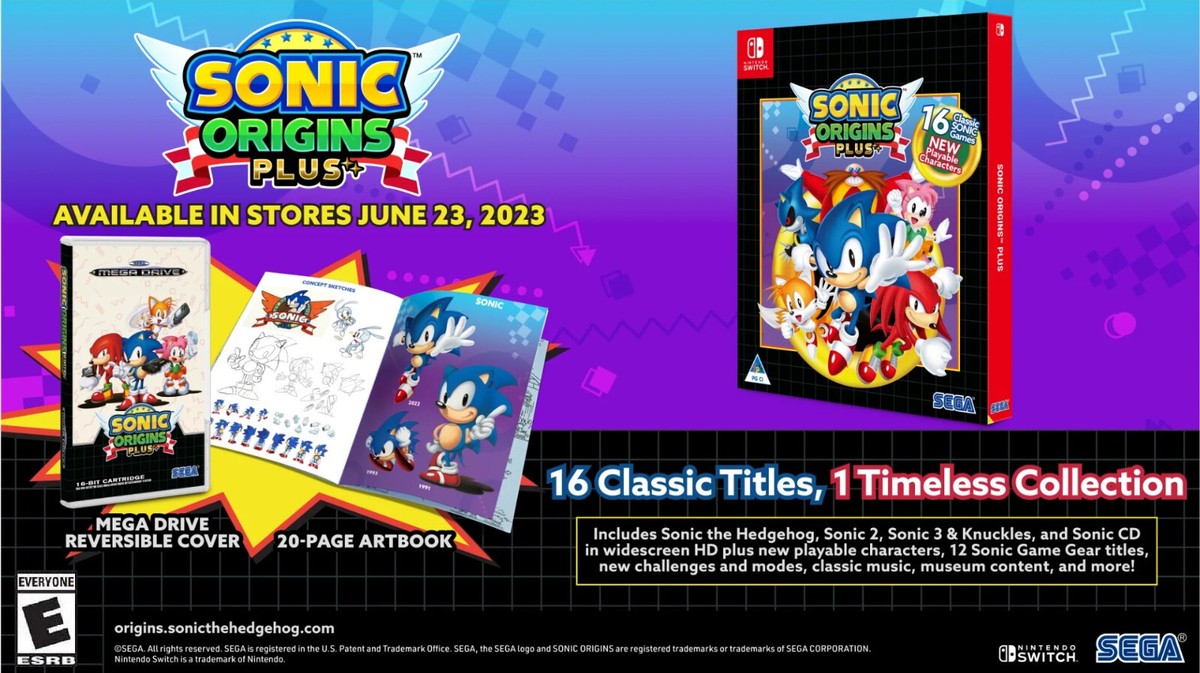 Sonic Origins Plus *PREMIUM PHYSICAL EDITION* (Switch) New