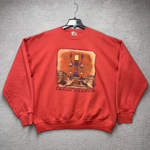 Grand Canyon Sweatshirt 2XL Red Southwest Native … - image 1