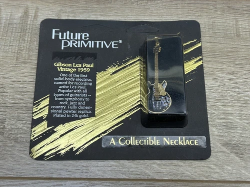 Future Primitive Gibson Les Paul Vintage 1959 24k Gold Plated Necklace New