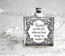 Always My Daughter Pendant Handcrafted Charm Mother Daughter Love Jewelry Gift