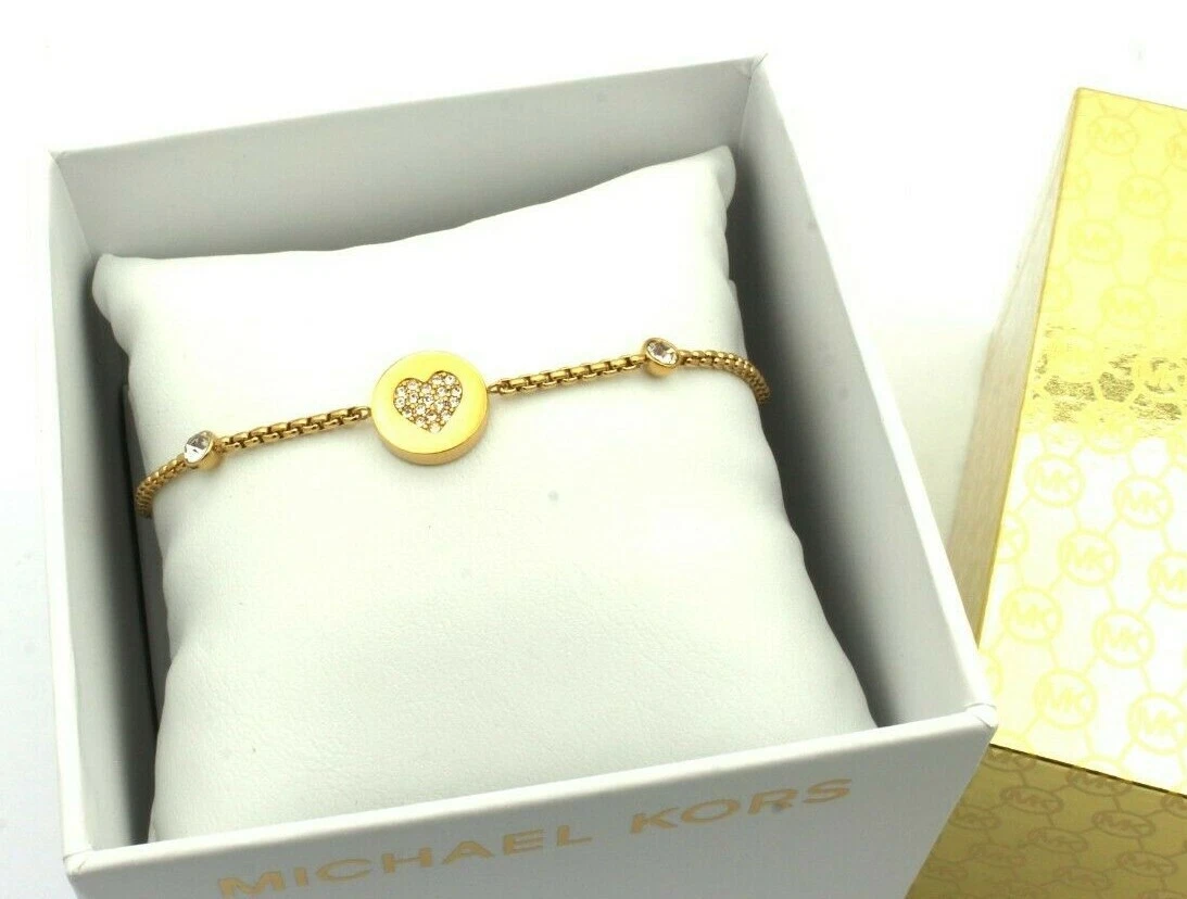 Bracciale Michael Kors MKJX5043710 acciaio inox oro con cristalli