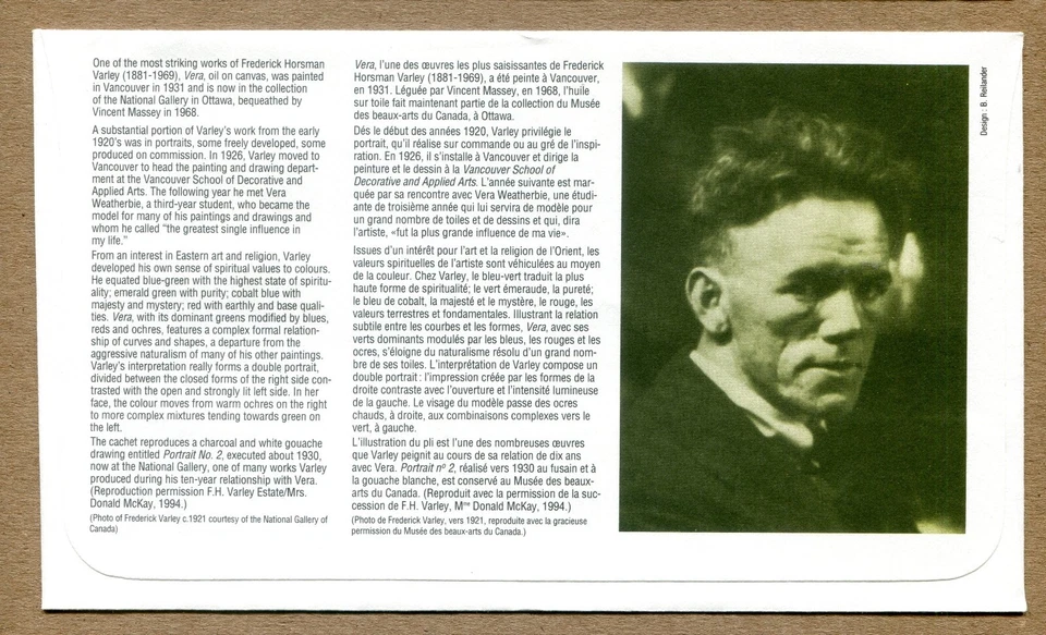 CANADA POST First Day Series 1994-05-06 ART CANADA Frederick Horsma 88¢ COVER - Image 2 of 2