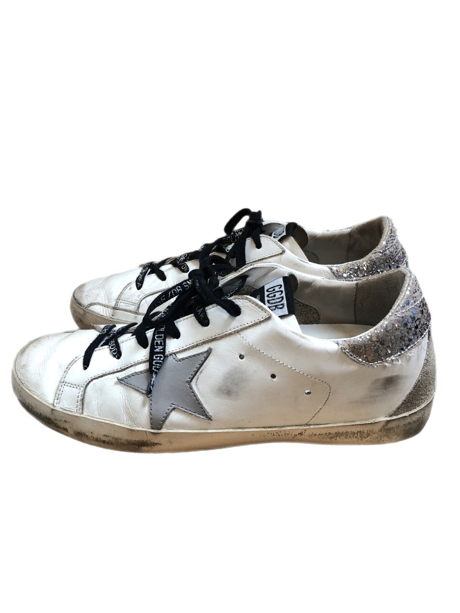 スニーカー Golden  Silver Black Glitter Super-Star Sneakers Golden Goose Sneakers Super Star/ With Glitter in Black | Lyst