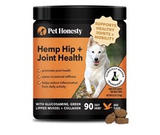 Pet Honesty Hemp Hip Joint Health With Glucosamine Exp 08/05/26