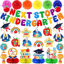 Preschool Graduation Decorations Set, Congrats Grad Decor Kit - 27 PCS with Bann