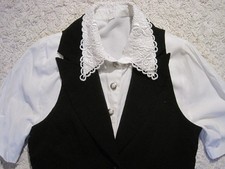 2 tlg. Damen Bluse Gastro Kellner Bar + Weste Gr.36 /S