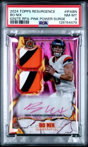 2024 TOPPS RESURGENCE IGNITE 3 CLR RPA BO NIX /10 IGNITE PINK PWR SURGE PSA 8