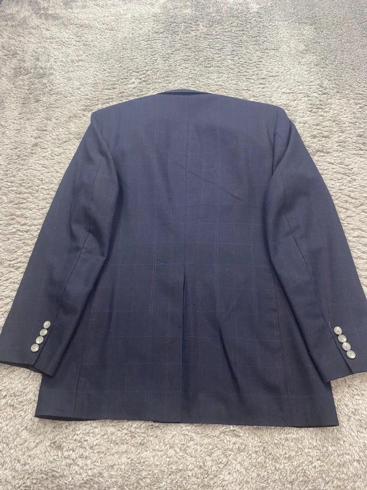 Traje Robert Stock Para Hombres 46R Blazer Chaqueta 34x32 Pantalones Lana Rayas Conjunto de 2 piezas De Colección Foto 3 de 4