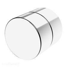 1 x 1/2 Inch Powerful Neodymium Rare Earth Disc Magnets N52 2 Pack