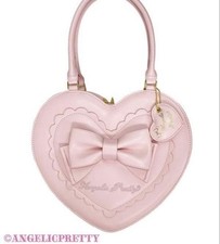 Preview of Angelic Pretty Pink Whip Heart Tote Bag with Charm