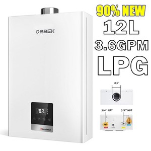 Residential Indoor Tankless Water Heater Propane Gas Up to 3.6GPM 80,000BTU Used