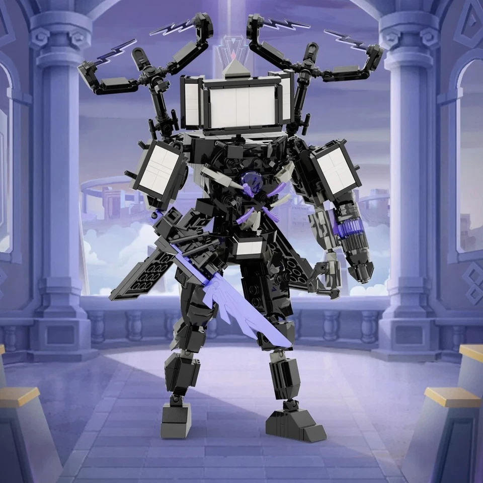 Skibidi Toilet Action Figure Building Block Toys Titan Speakerman TV Man Bricks - Image 4 of 4