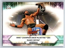 2021 Topps WWE #95 WWE Champion Drew McIntyre def. Randy Orton
