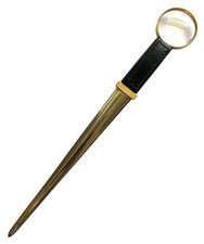 Vtg GUCCI Letter Opener & Magnifier Leather G...