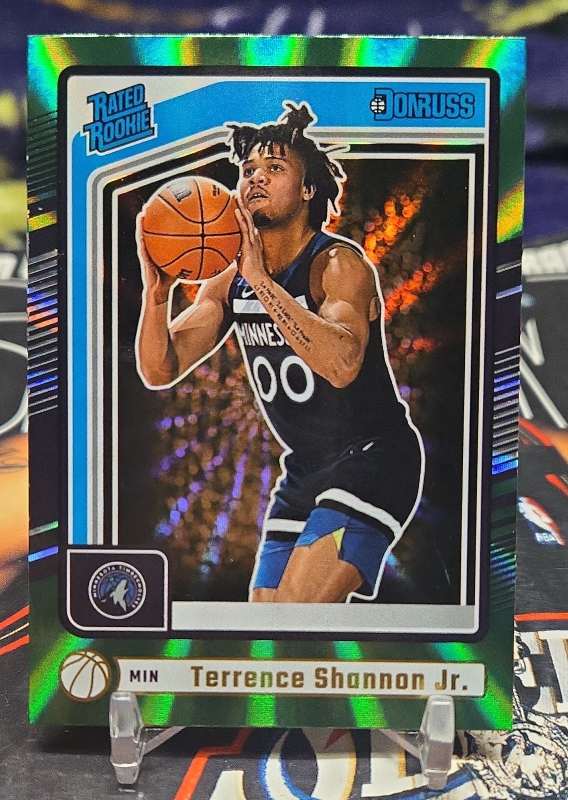 2024-25 Panini Donruss Rated Rookie Terrence Shannon Jr #226 Holo Green Laser RC