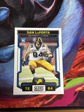SAM LAPORTA RC 2023 PANINI SCORE ROOKIE CARD DETROIT LIONS . rookie card picture