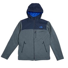 The North Face Mens Apex Bionic Jacket Soft Shell Windwall Gray/Bue size Small