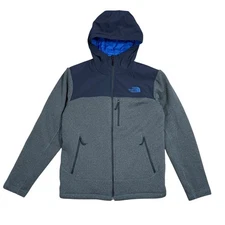 The North Face Mens Apex Bionic Jacket Soft Shell Windwall Gray/Bue size Small