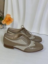 Women Navyboot Oxford Beige Textile 38