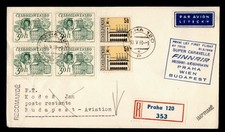DR WHO 1969 CZECHOSLOVAKIA FIRST FLIGHT FINNAIR TO BUDAPEST HUNGARY M60748