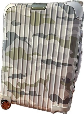 Orig. Rimowa Aluminium Cabin Suitcase green Camouflage limitiert  Edition m. Bag