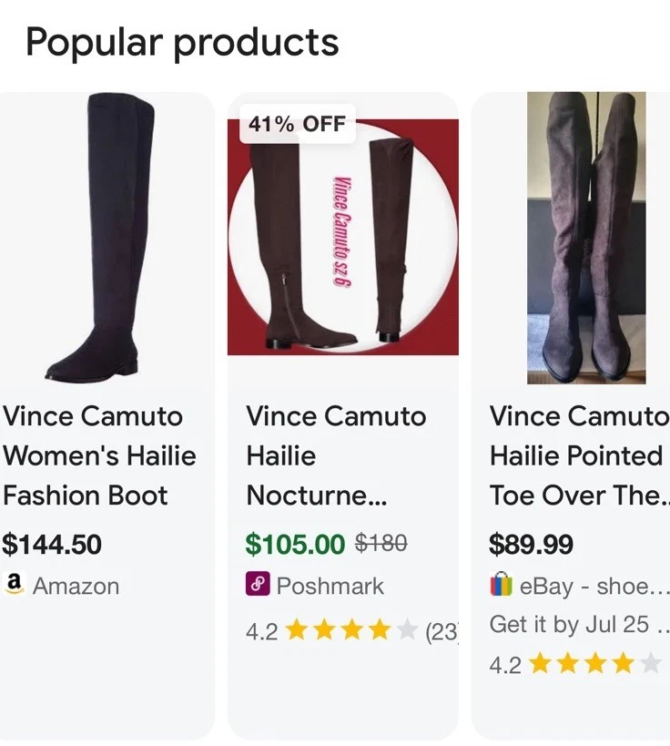 Botas de gamuza gris pizarra oscuro Vince Camuto Hailie punta por encima de la rodilla EE. UU. 9.5 Foto 2 de 4