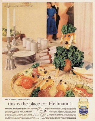 Hellmann's 1960 Vintage Print Ad Sandwich Sensation Poodle Heroes Mayonnaise