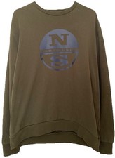 North Sails Sweatshirt Mens L Pullover Olive green crewneck EUC