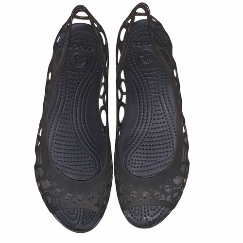 Crocs Adrina III Sandals Womens Size 8 Comfort Peep Toe Jelly Cutout Shoes