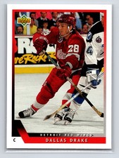 1993-94 Upper Deck - Dallas Drake #50 (RC) Detroit Red Wings Hockey Card