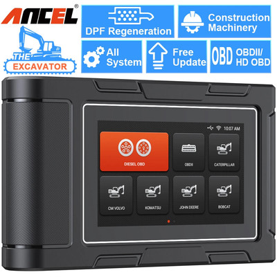 All System Heavy Duty Truck Construction Machinery Diagnostic Scanner DPF Regen