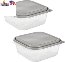 Everyware Extra Large Square Food Storage Container 2 Pack BPA Free