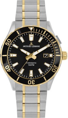 Jacques Lemans - Hybromatic bicolor Strahlband - 1-2131F - Herrenuhren