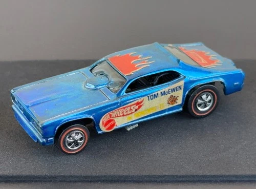 Vintage Hot Wheels Redline 1971 Dark Blue Mongoose II US - All Original!