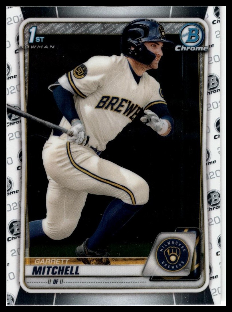 2020 Bowman Draft #CDA-GM Garrett Mitchell Chrome Draft Pick Autographs