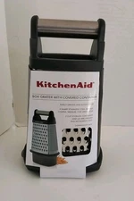 KitchenAid Box Grater W/Covered Container  (Onyx Black) KN300OSOBA