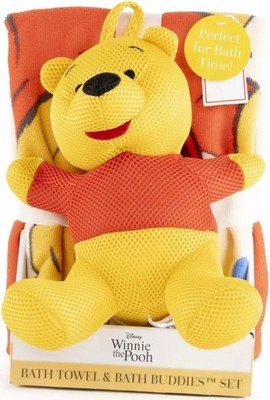Brand new Disney Winnie the Pooh bath towel and Sponge gift set NWT