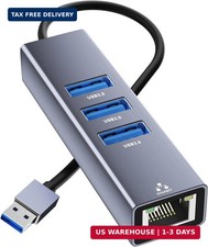 USB to Ethernet Adapter, 4 in 1 Gigabit LAN Network Adapter with 3 x Type-A3.0,